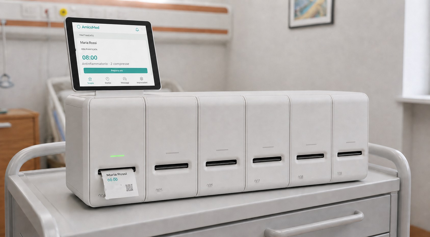 AmicoMed Edge – concept render del dispositivo